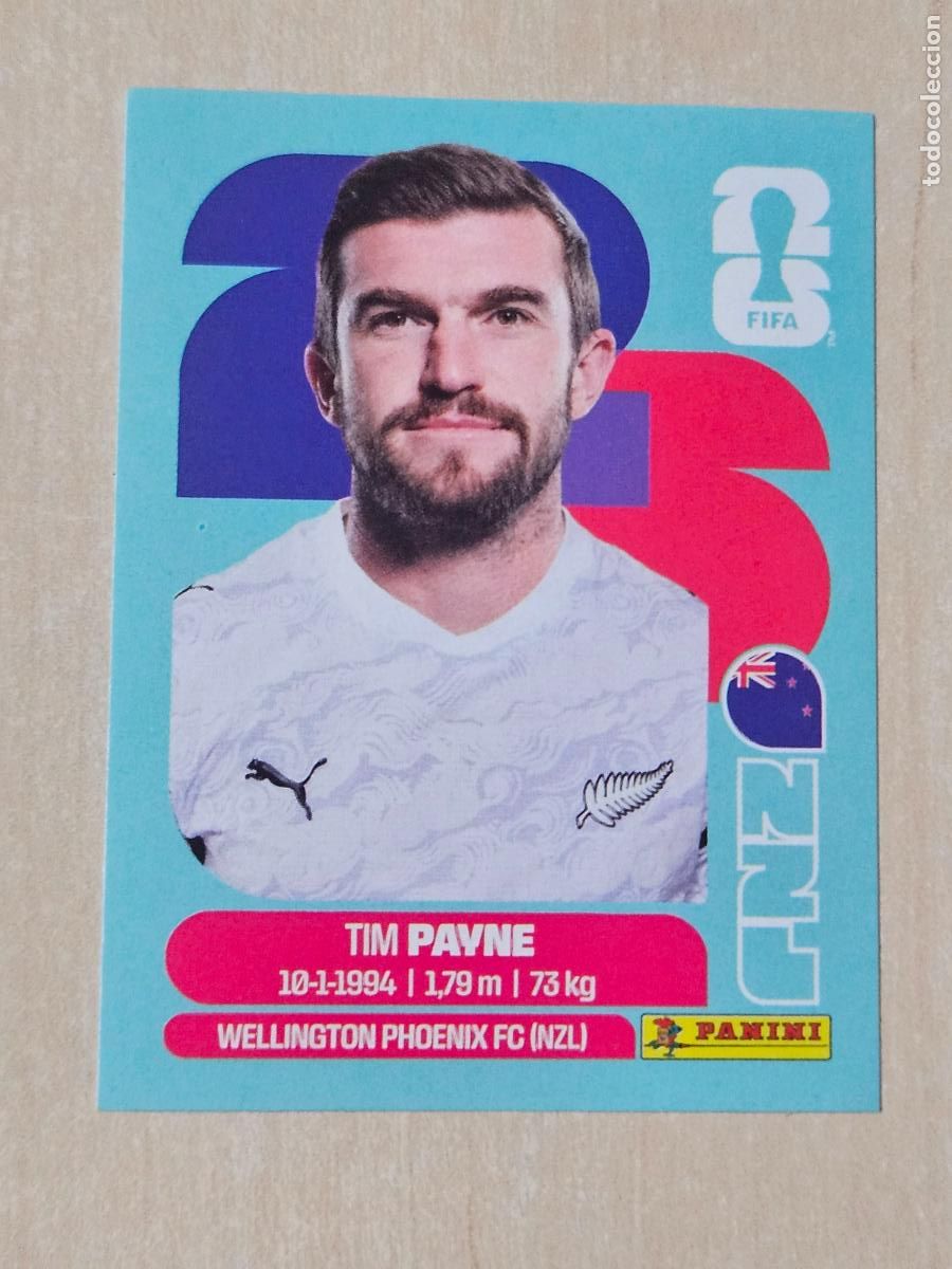Cromos de f&uacute;tbol: CROMO NZL6 NZL 6 TIM PAYNE NUEVA ZELANDA - MUNDIAL FIFA WORLD CUP 2026 STICKER PANINI SIN PEGAR