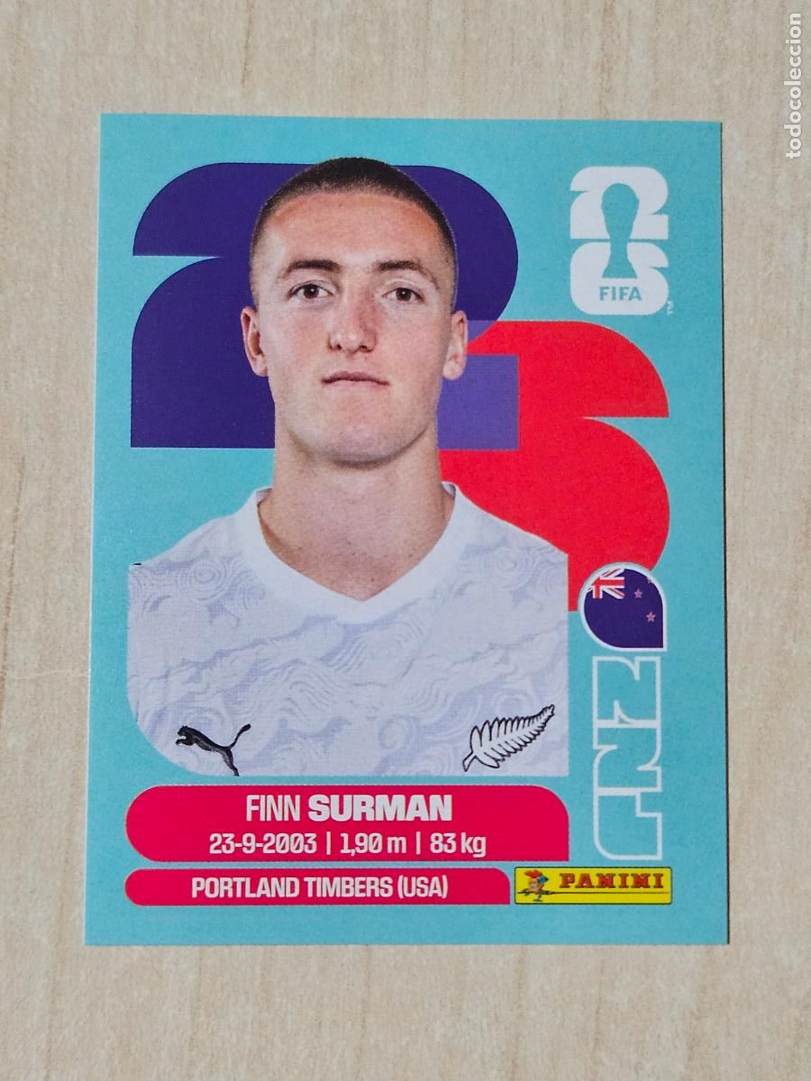 Cromos de f&uacute;tbol: CROMO NZL9 NZL 9 SURMAN NUEVA ZELANDA - MUNDIAL FIFA WORLD CUP 2026 STICKER PANINI SIN PEGAR