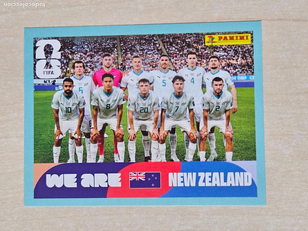 Cromos de f&uacute;tbol: CROMO NZL13 NZL 13 ALINEACION NUEVA ZELANDA - MUNDIAL FIFA WORLD CUP 2026 STICKER PANINI SIN PEGAR
