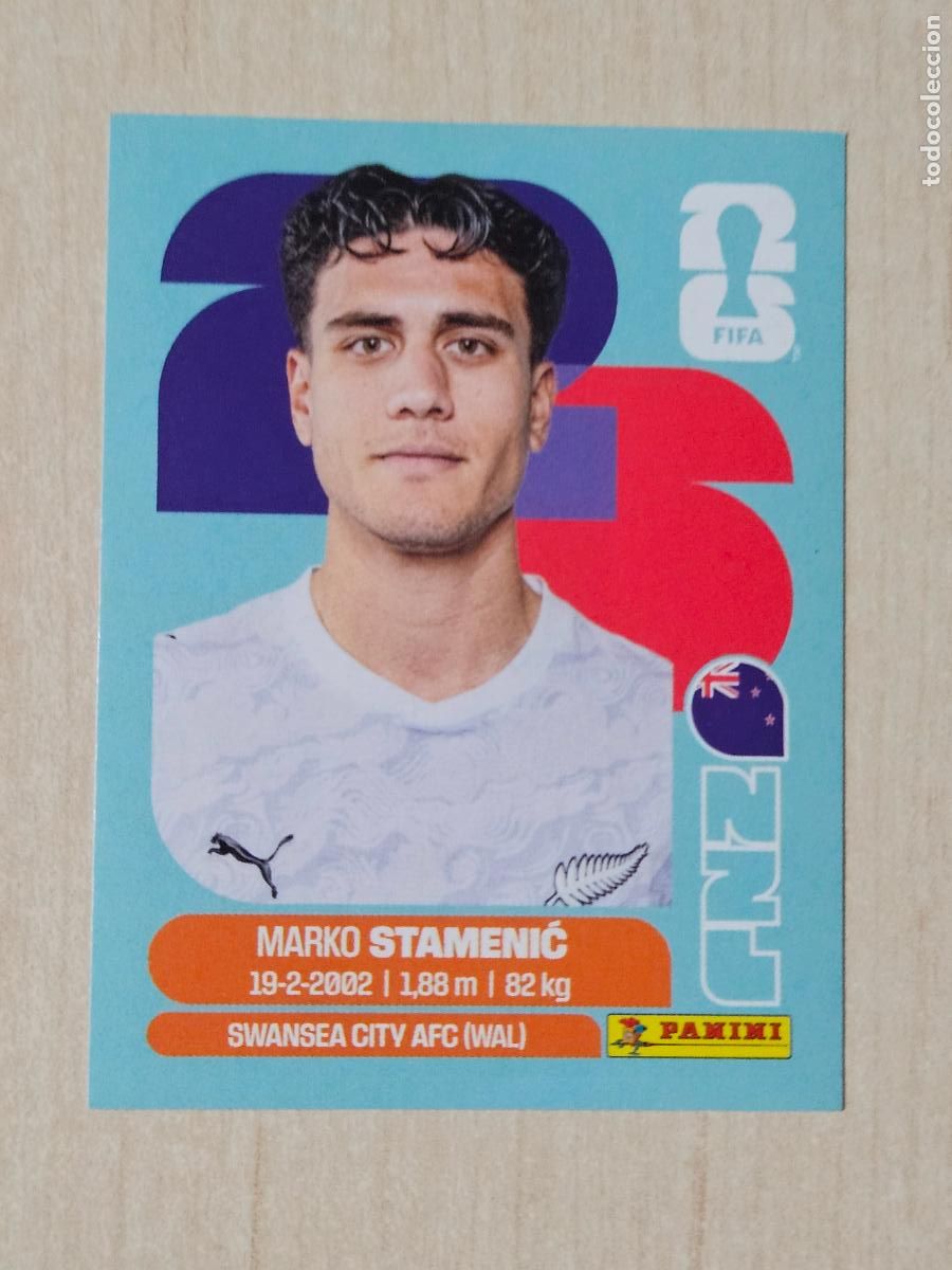 Cromos de f&uacute;tbol: CROMO NZL15 NZL 15 STAMENIC NUEVA ZELANDA - MUNDIAL FIFA WORLD CUP 2026 STICKER PANINI SIN PEGAR