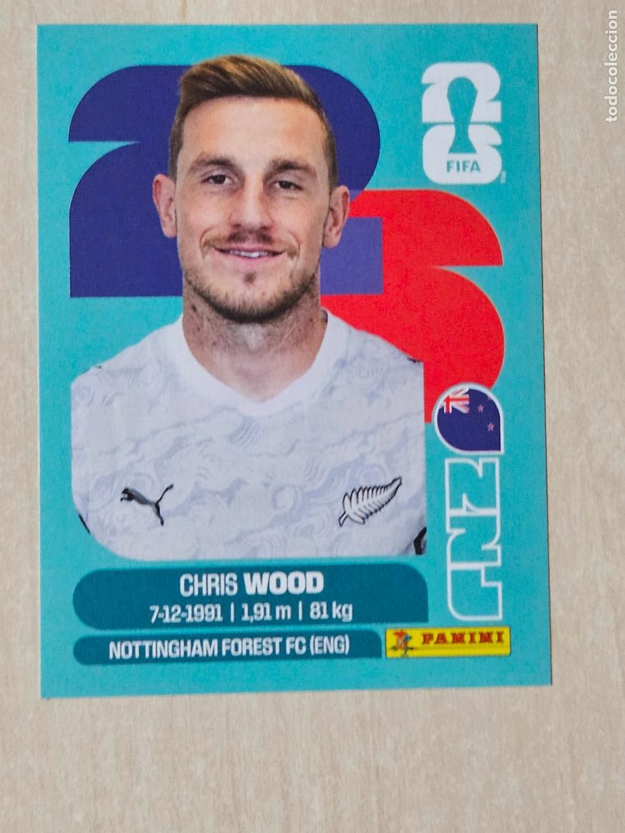 Cromos de f&uacute;tbol: CROMO NZL17 NZL 17 CHRIS WOOD NUEVA ZELANDA - MUNDIAL FIFA WORLD CUP 2026 STICKER PANINI SIN PEGAR