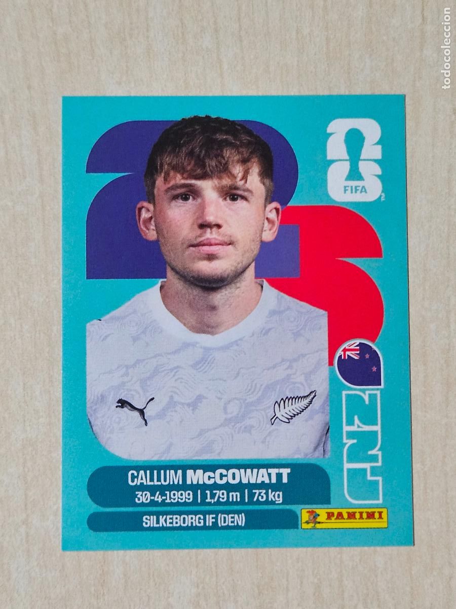Cromos de f&uacute;tbol: CROMO NZL19 NZL 19 MCCOWATT NUEVA ZELANDA - MUNDIAL FIFA WORLD CUP 2026 STICKER PANINI SIN PEGAR
