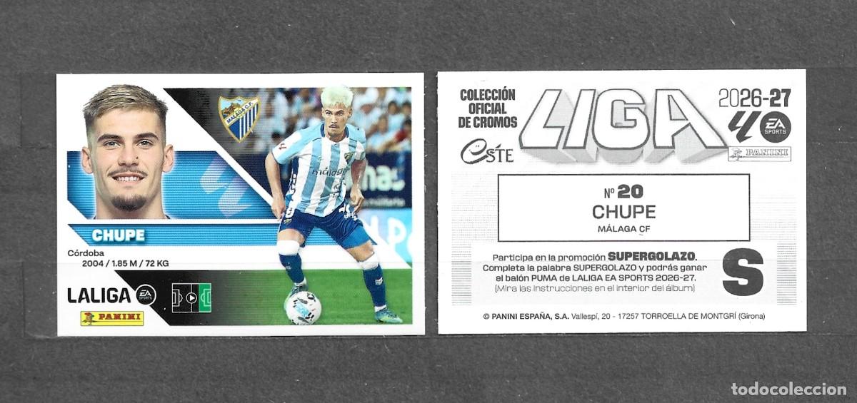 Cromos de Futebol: Liga este 26/27 - Chupe - N&ordm; 20 - M&aacute;laga CF