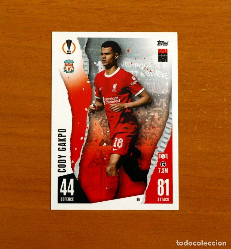 Football Stickers: Liverpool F.C. -N&ordm; 96 Cody Gakpo -Topps Match Attax Trading Card Game 2023-2024-23-24