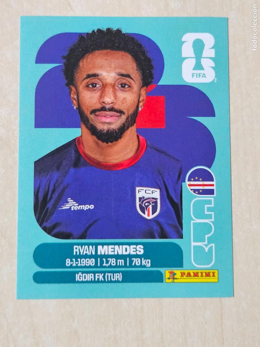 Football Stickers: CROMO CPV17 CPV 17 RYAN MENDES CABO VERDE - MUNDIAL FIFA WORLD CUP 2026 STICKER PANINI SIN PEGAR