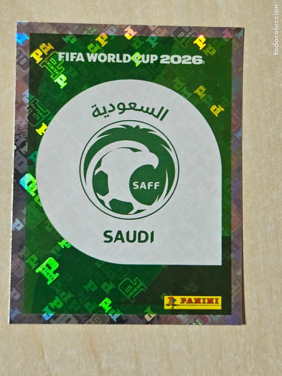 Football Stickers: CROMO KSA1 KSA 1 ESCUDO ARABIA SAUDI - MUNDIAL FIFA WORLD CUP 2026 STICKER PANINI SIN PEGAR