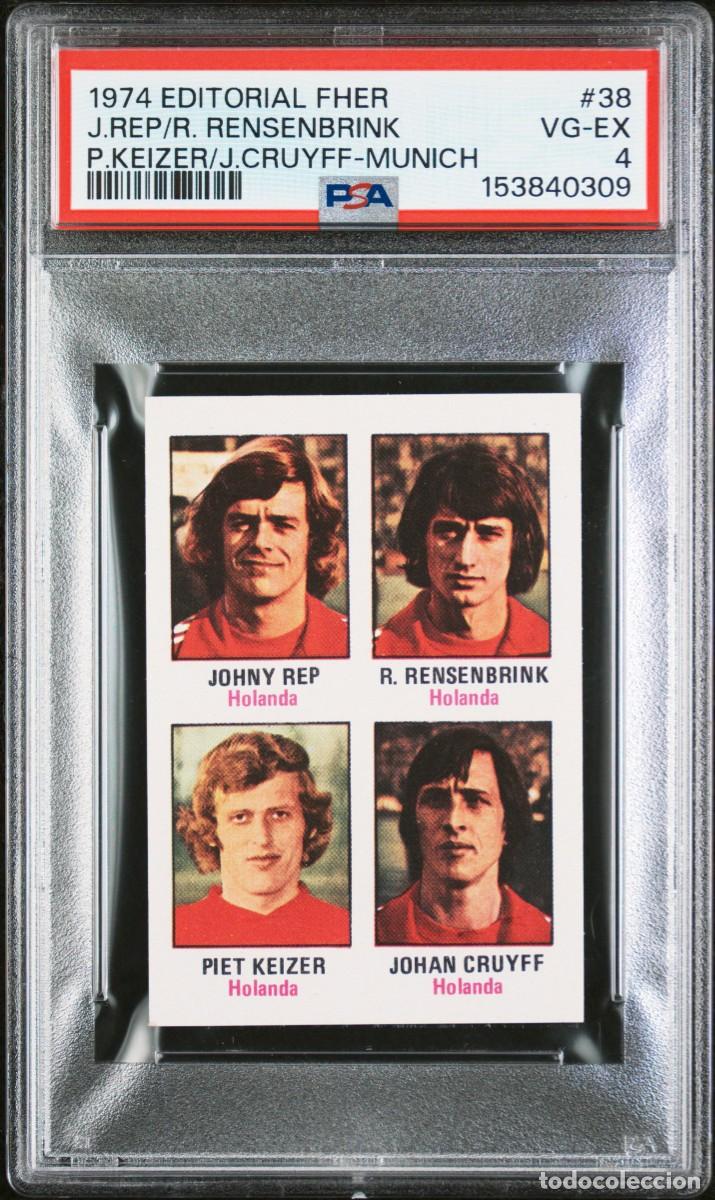 Cartes &agrave; collectionner de Football: Rookie Johan Cruyff #38 Holanda Editorial Fher Panel Munich 1974 Psa 4