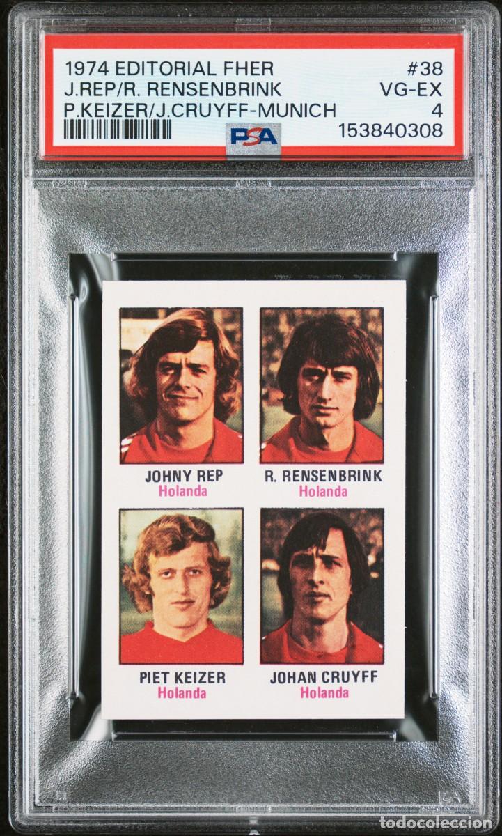 Figurine di Calcio: Rookie Johan Cruyff #38 Holanda Editorial Fher Panel Munich 1974 Psa 4