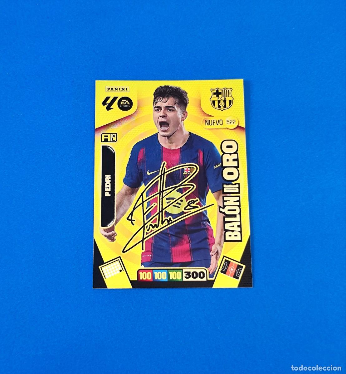 Figurine di Calcio: Adrenalyn 2025 2026 / 25 26 Nuevo Bal&oacute;n de Oro firmado 522 Pedri Barcelona