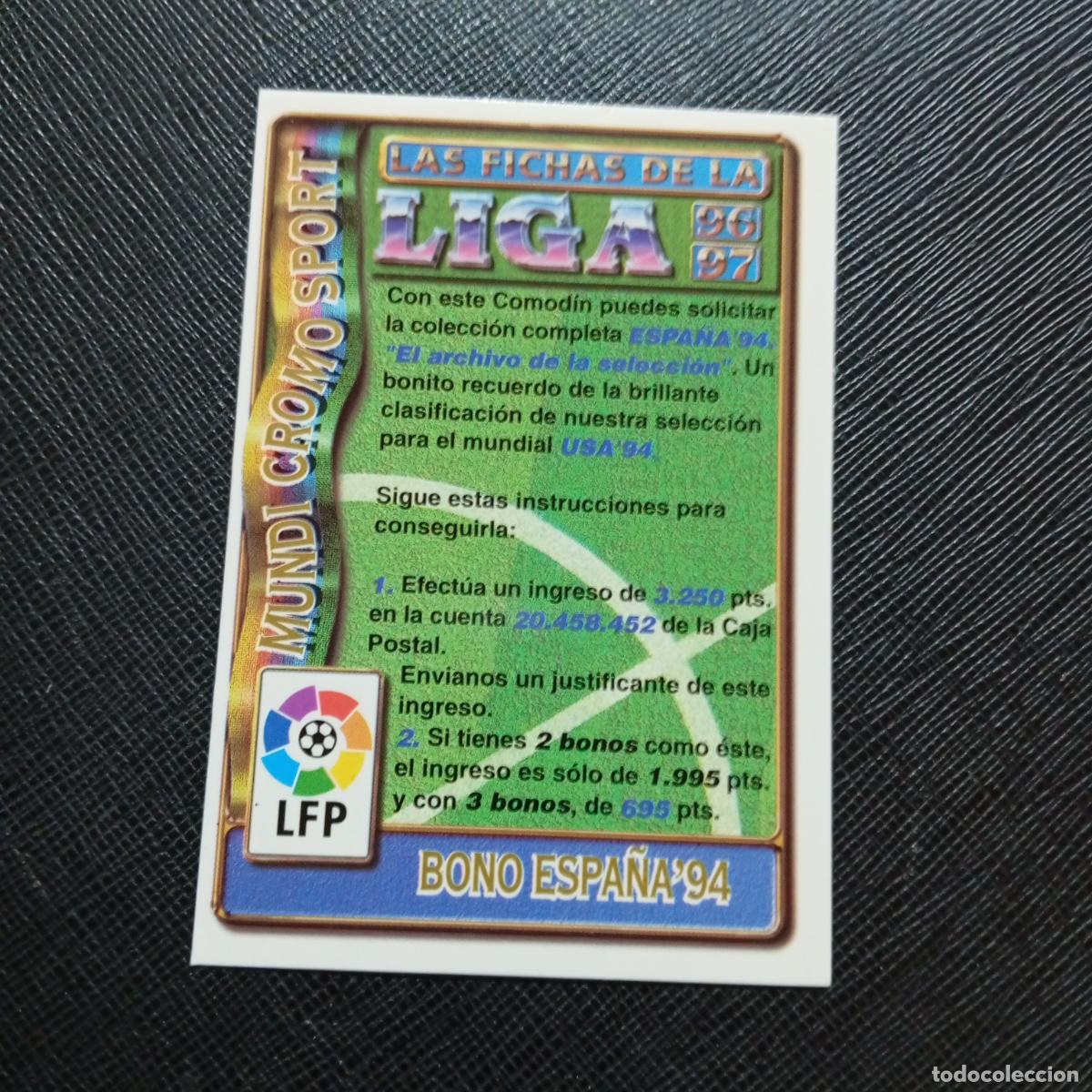 Figurine di Calcio: BONO ESPA&Ntilde;A 94 MUNDICROMO 1996 1997 FICHAS CROMO FUTBOL 96 97 - A190 PG45 B