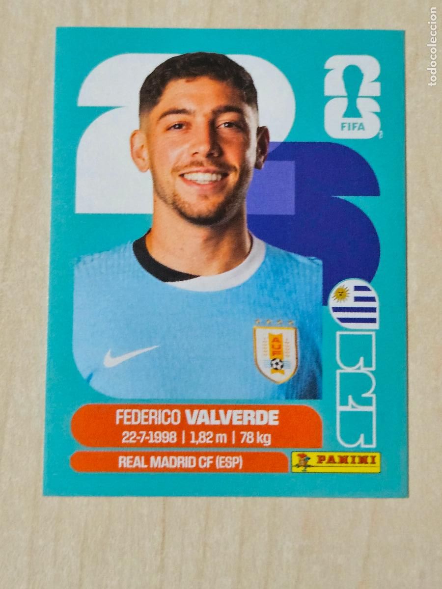Cartes &agrave; collectionner de Football: CROMO URU10 URU 10 VALVERDE URUGUAY - MUNDIAL FIFA WORLD CUP 2026 STICKER PANINI SIN PEGAR