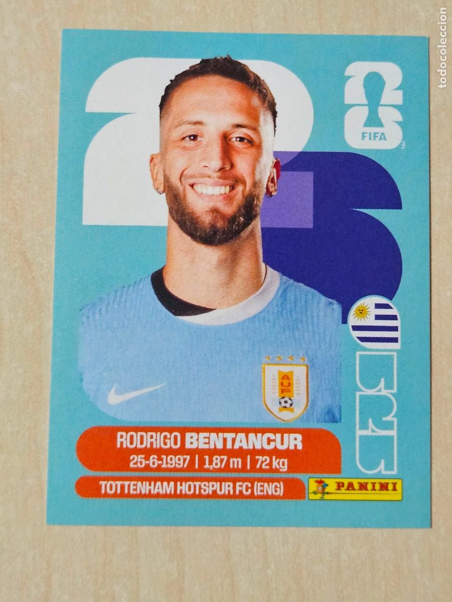 Cartes &agrave; collectionner de Football: CROMO URU12 URU 12 BENTANCUR URUGUAY - MUNDIAL FIFA WORLD CUP 2026 STICKER PANINI SIN PEGAR