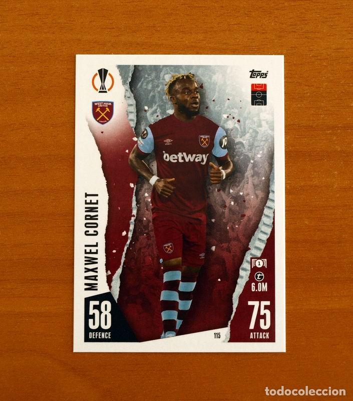 Cartes &agrave; collectionner de Football: West Ham United F.C. -N&ordm; 115 Maxwel Cornet -Topps Match Attax Trading Card Game 2023-2024-23-24