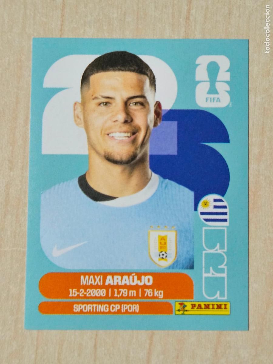 Cartes &agrave; collectionner de Football: CROMO URU16 URU 16 MAXI ARAUJO URUGUAY - MUNDIAL FIFA WORLD CUP 2026 STICKER PANINI SIN PEGAR
