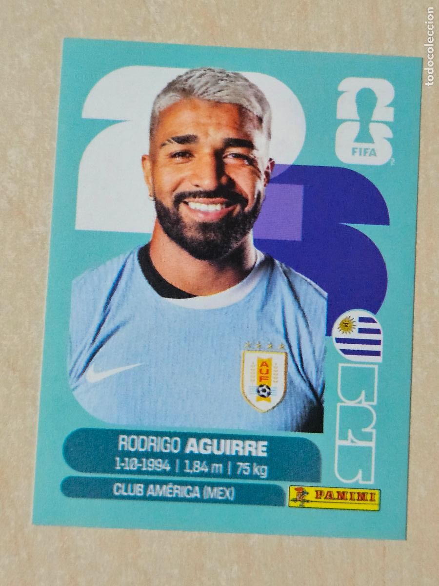 Figurine di Calcio: CROMO URU19 URU 19 AGUIRRE URUGUAY - MUNDIAL FIFA WORLD CUP 2026 STICKER PANINI SIN PEGAR
