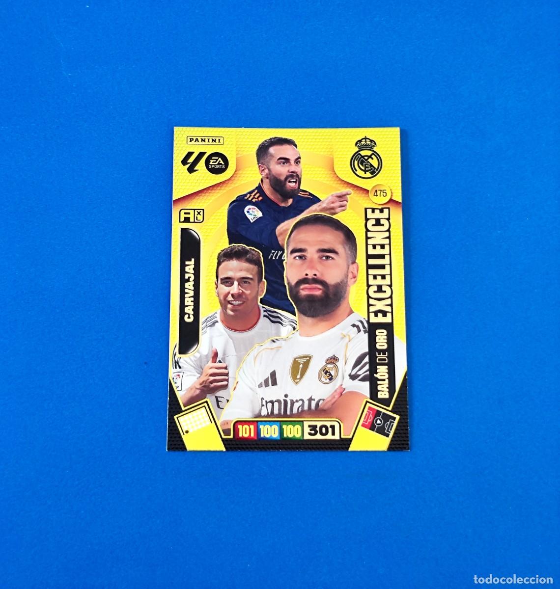 Football Stickers: Adrenalyn 2025 2026 / 25 26 Bal&oacute;n de Oro Excellence 475 Carvajal Real Madrid