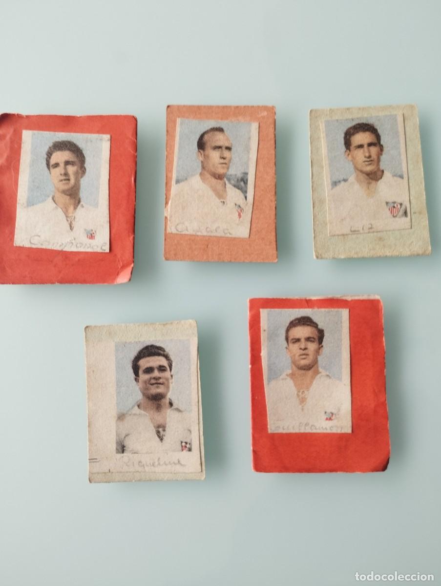 Cromos de f&uacute;tbol: Lote 5 cromos vintage del Sevilla temporada 1953-1954