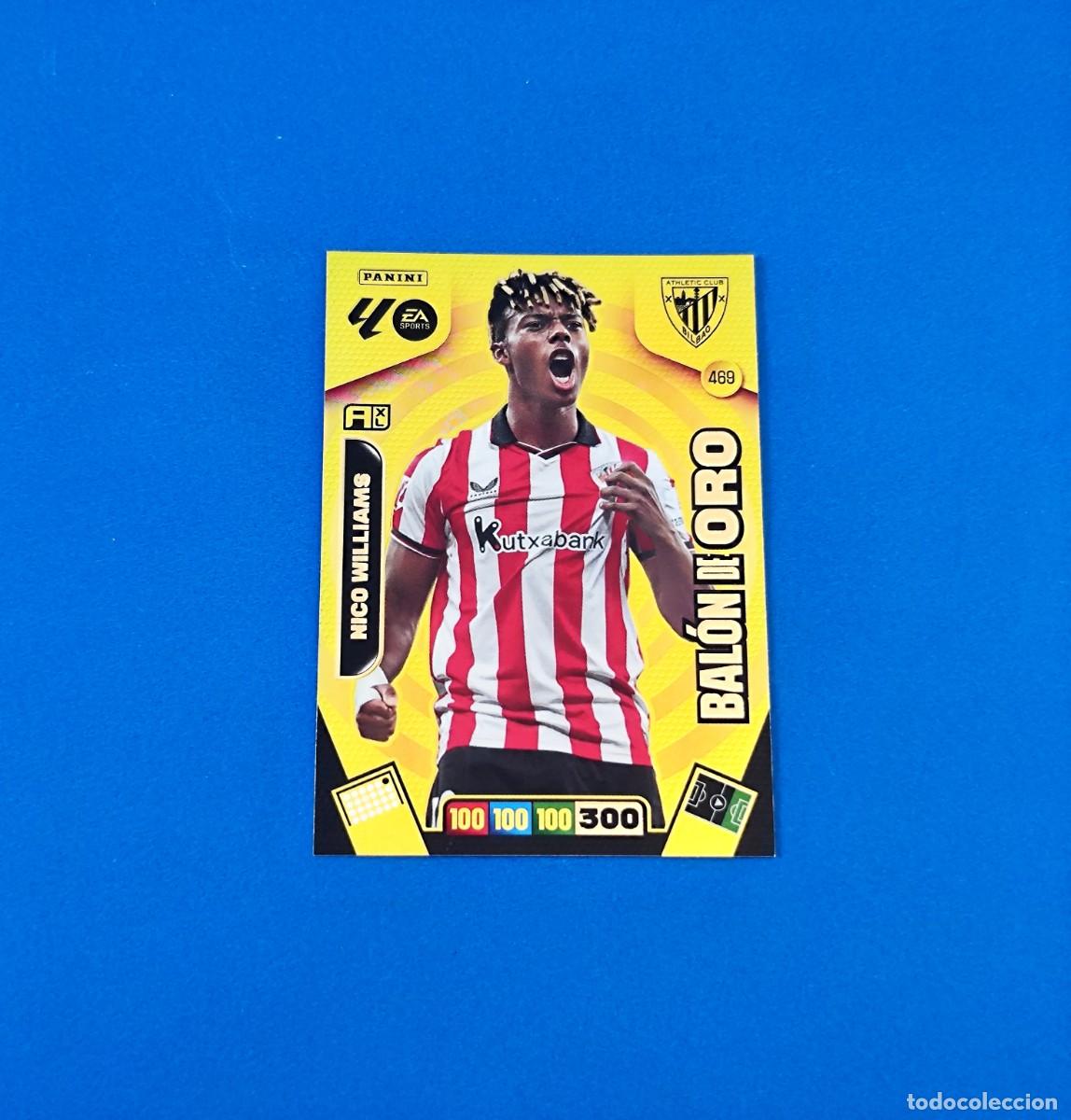 Cromos de f&uacute;tbol: Adrenalyn 2025 2026 / 25 26 Bal&oacute;n de Oro Nico Williams 469 Athletic Club de Bilbao
