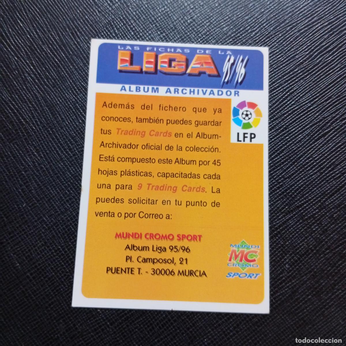 Cromos de f&uacute;tbol: ALBUM ARCHIVADOR MUNDICROMO 1995 1996 FICHAS CROMO FUTBOL 95 96 - A190 PG58