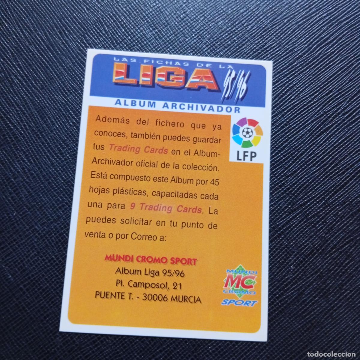 Cromos de f&uacute;tbol: ALBUM ARCHIVADOR MUNDICROMO 1995 1996 FICHAS CROMO FUTBOL 95 96 - A190 PG59