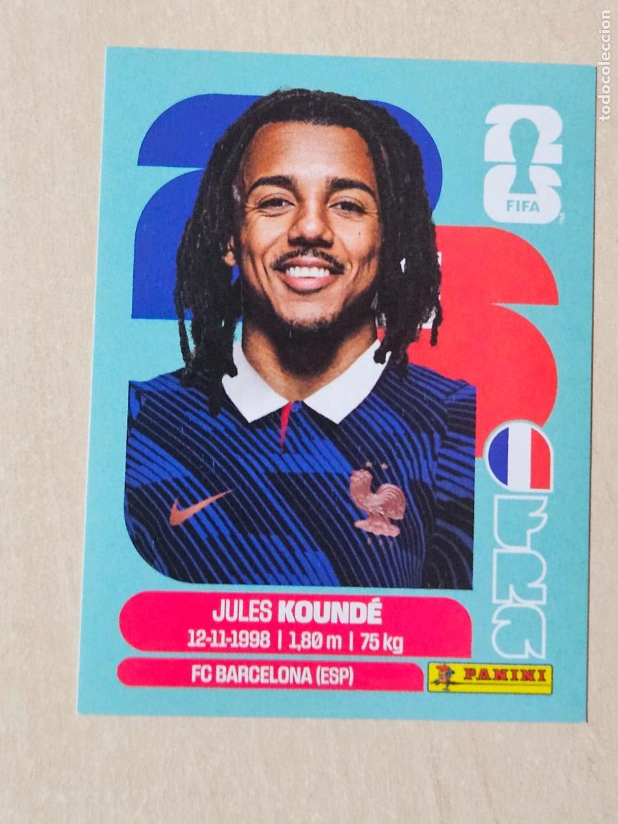 Cromos de f&uacute;tbol: CROMO FRA5 FRA 5 JULES KOUNDE - MUNDIAL FIFA WORLD CUP 2026 STICKER PANINI SIN PEGAR
