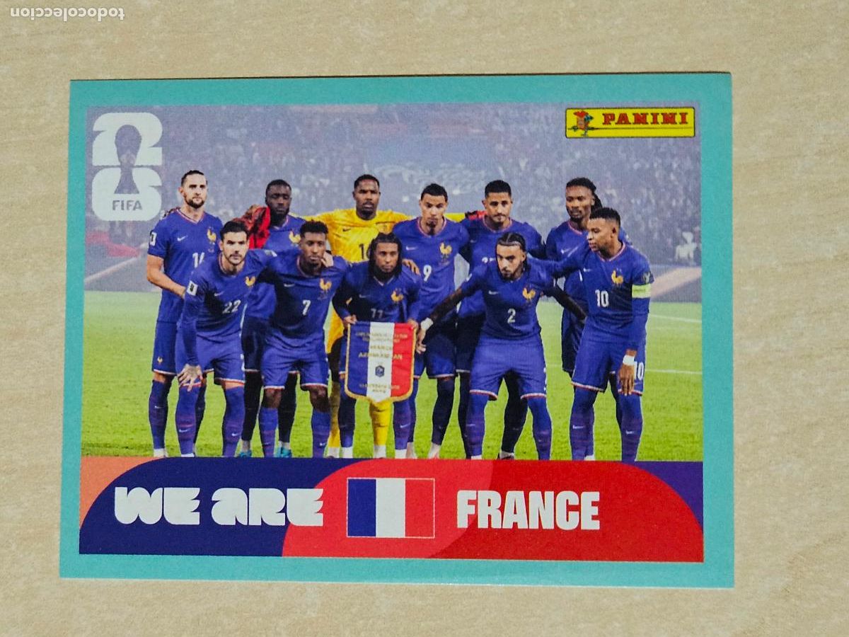 Cartes &agrave; collectionner de Football: CROMO FRA13 FRA 13 ALINEACION FRANCIA - MUNDIAL FIFA WORLD CUP 2026 STICKER PANINI SIN PEGAR