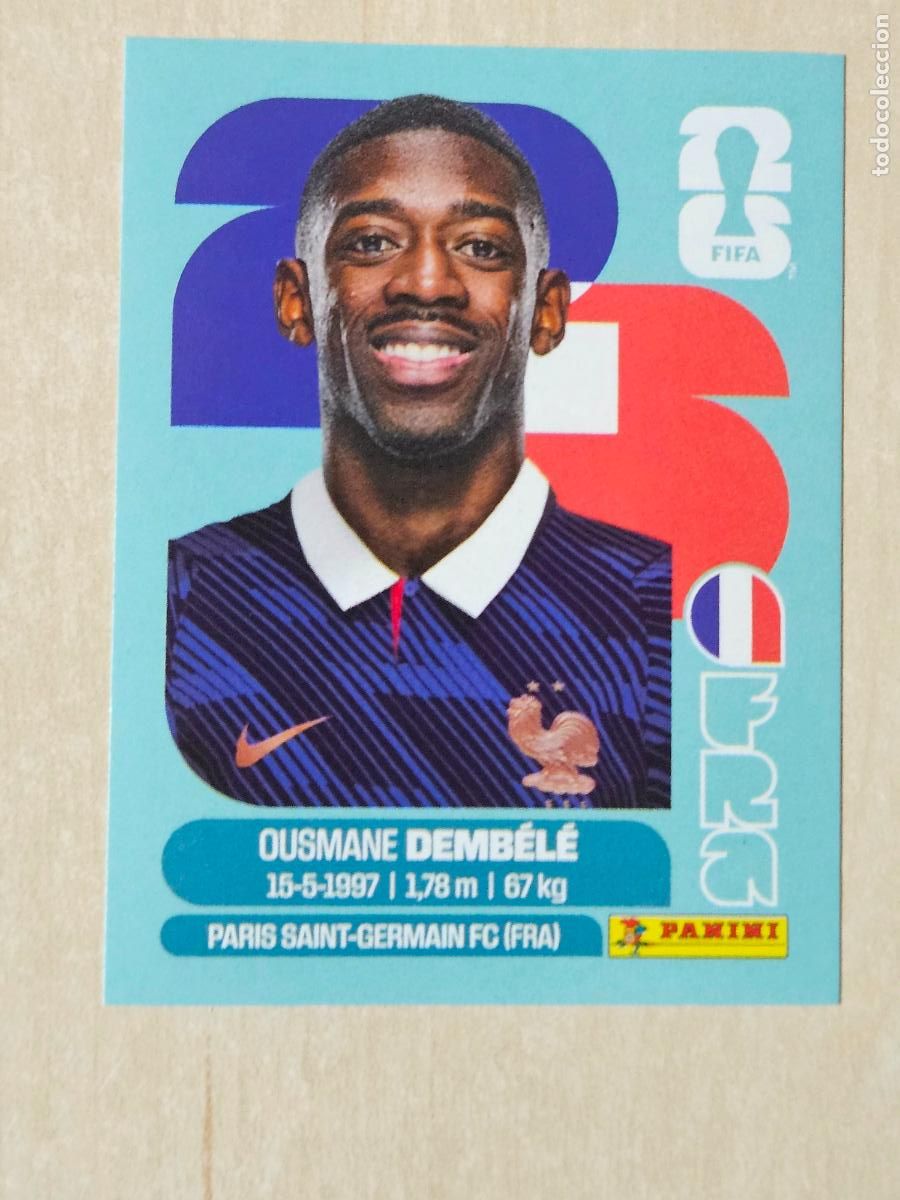 Cartes &agrave; collectionner de Football: CROMO FRA15 FRA 15 DEMBELE FRANCIA - MUNDIAL FIFA WORLD CUP 2026 STICKER PANINI SIN PEGAR