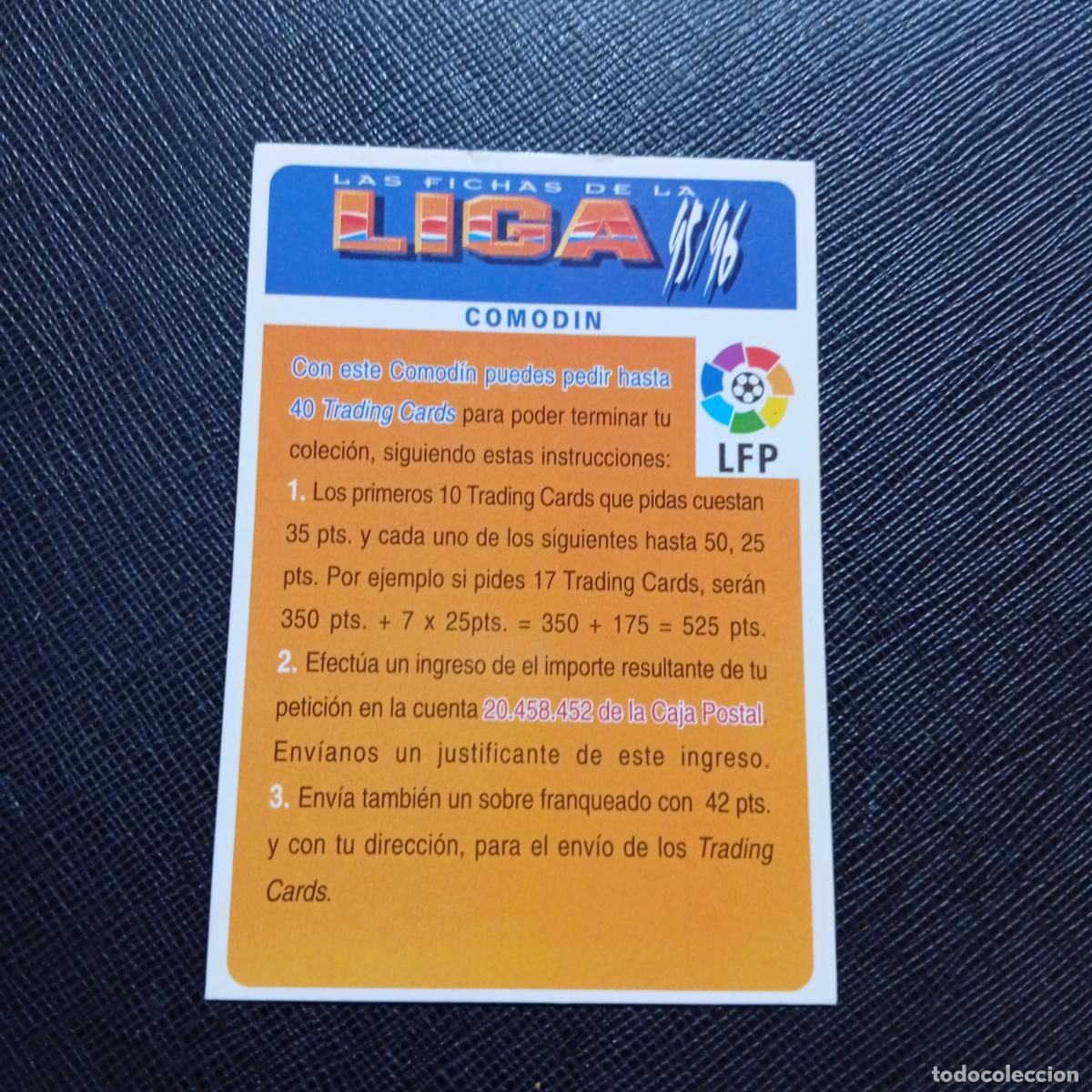 Cartes &agrave; collectionner de Football: COMODIN MUNDICROMO 1995 1996 FICHAS CROMO FUTBOL 95 96 - A190 PG60