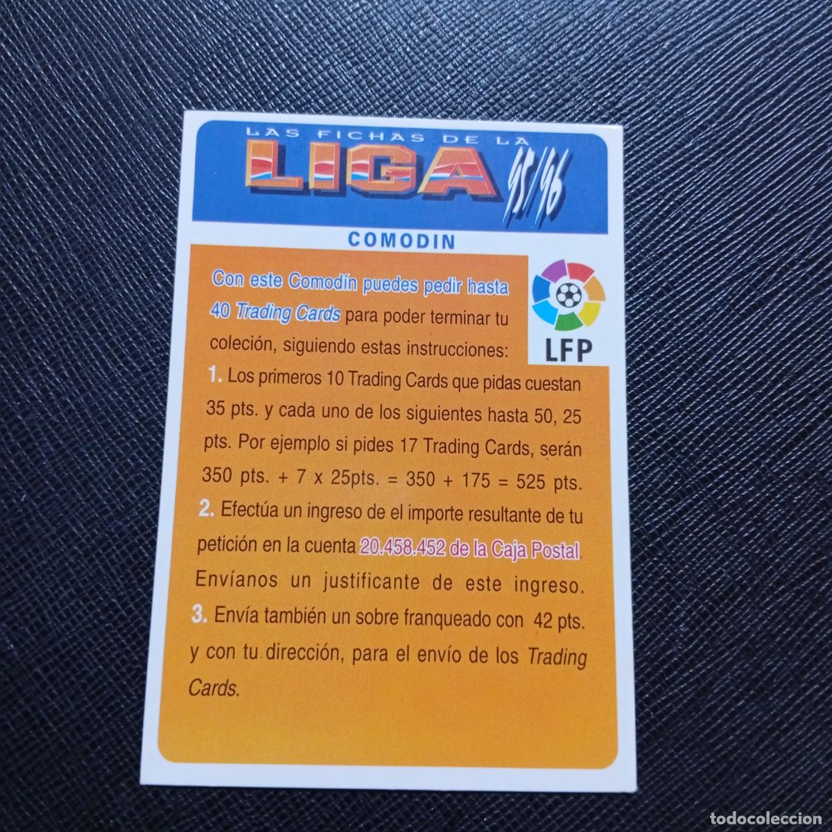 Cromos de f&uacute;tbol: COMODIN MUNDICROMO 1995 1996 FICHAS CROMO FUTBOL 95 96 - A190 PG62
