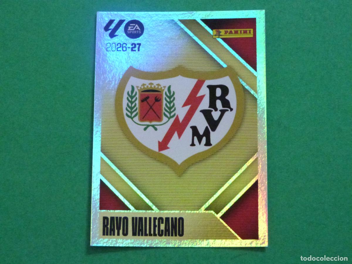 Cromos de f&uacute;tbol: CROMO FUTBOL ESCUDO RAYO VALLECANO SIN PEGAR N&ordm; 1 LIGA ESTE 2026-2027/26-27 PANINI