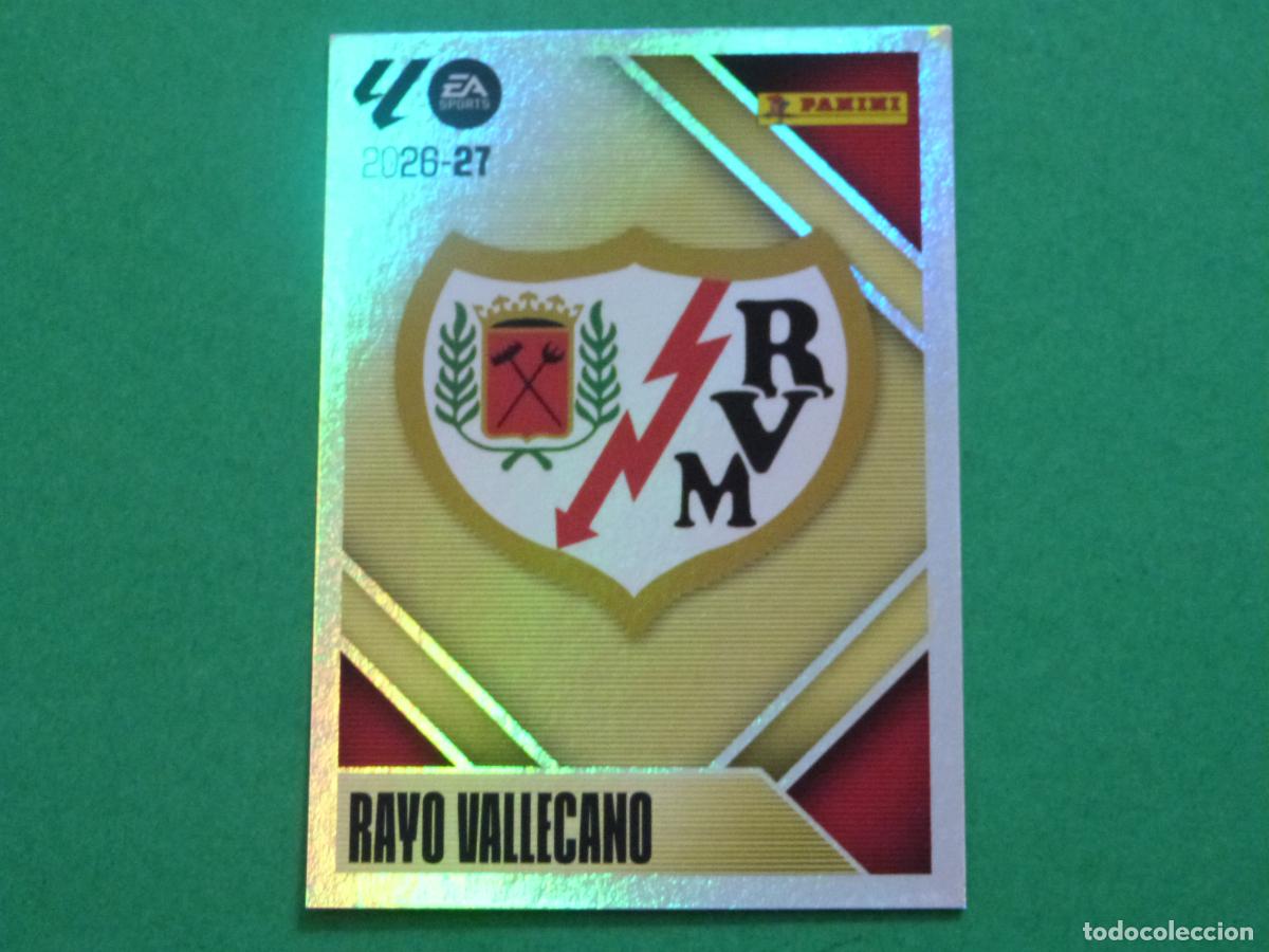 Cromos de f&uacute;tbol: CROMO FUTBOL ESCUDO RAYO VALLECANO SIN PEGAR N&ordm; 1 LIGA ESTE 2026-2027/26-27 PANINI