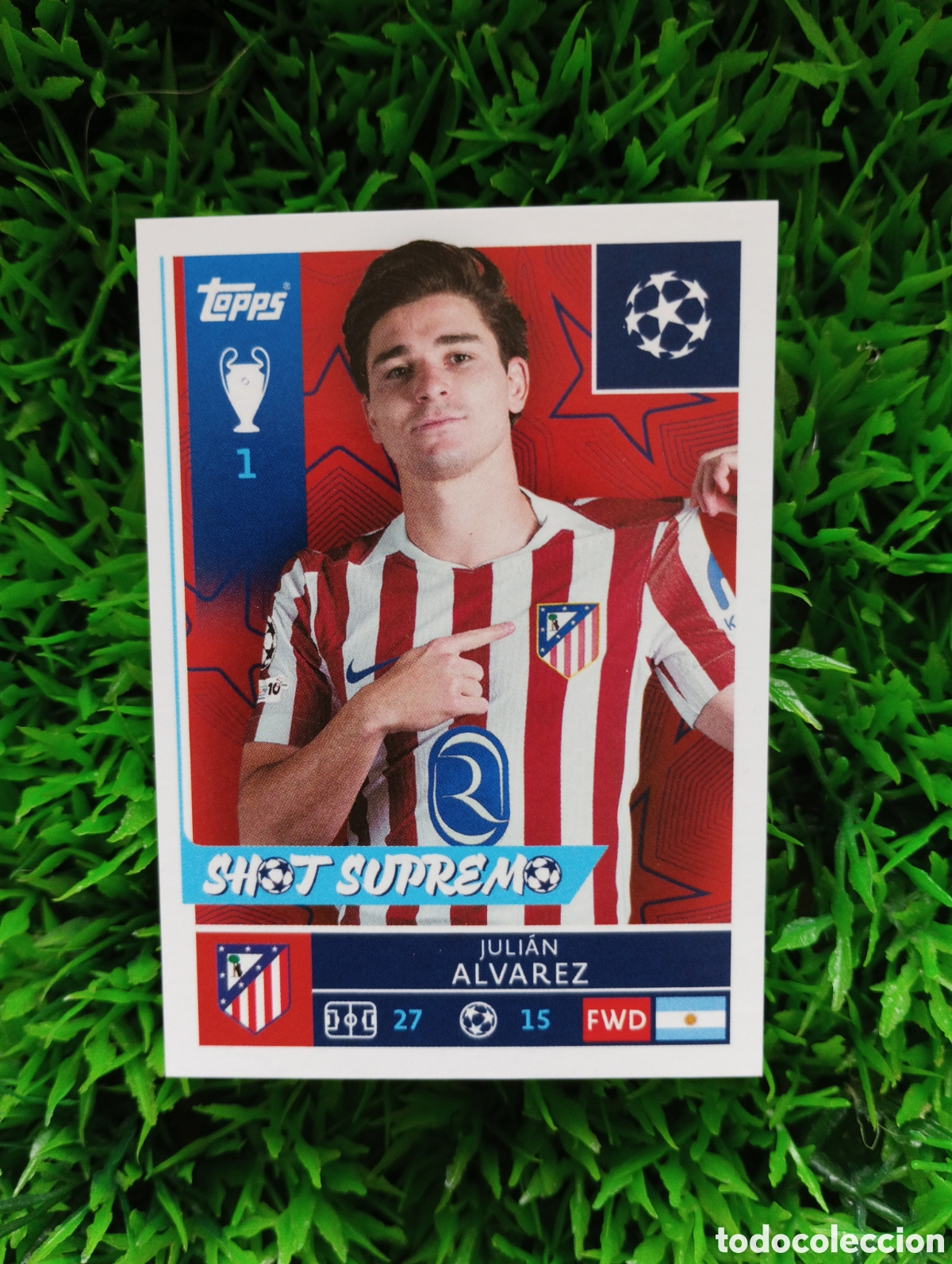 Cromos de f&uacute;tbol: Julian Alvarez Atletico De Madrid Champions League 25-26 # 124 NUNCA PEGADO