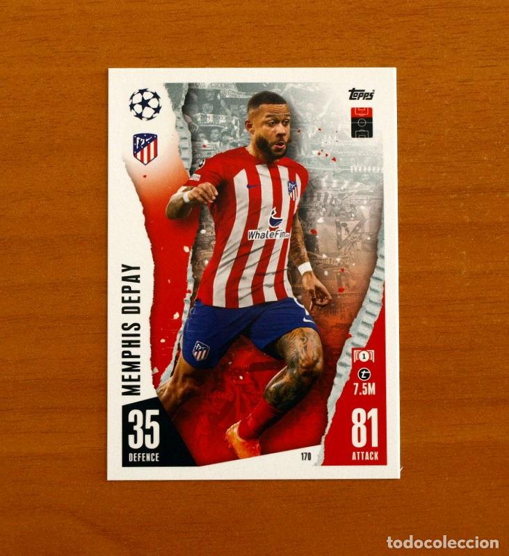 Cromos de f&uacute;tbol: Atl&eacute;tico de Madrid -N&ordm; 170 Memphis Depay -Topps Match Attax Trading Card Game 2023-2024-23-24