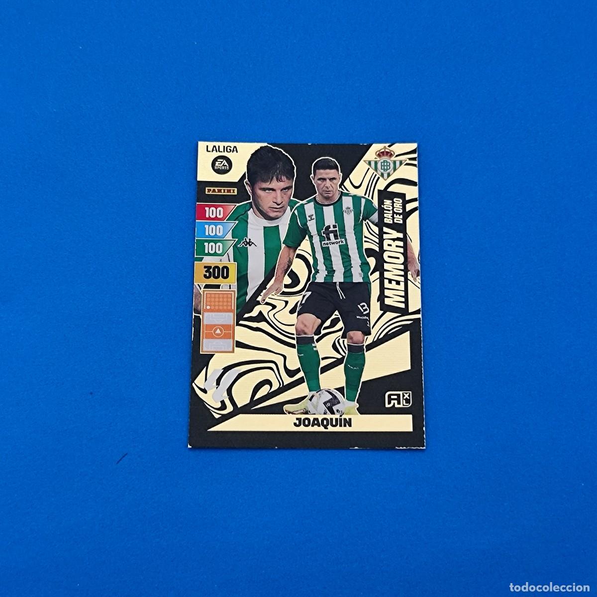 Cromos de f&uacute;tbol: Adrenalyn 2023 2024 / 23 24 Memory Bal&oacute;n de Oro Joaqu&iacute;n Betis
