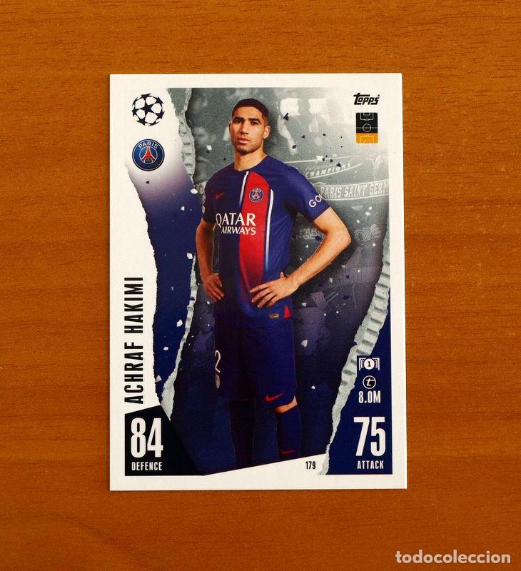 Cromos de f&uacute;tbol: Paris Saint Germain -N&ordm; 179 Achraf Hakimi -Topps Match Attax Trading Card Game 2023-2024-23-24