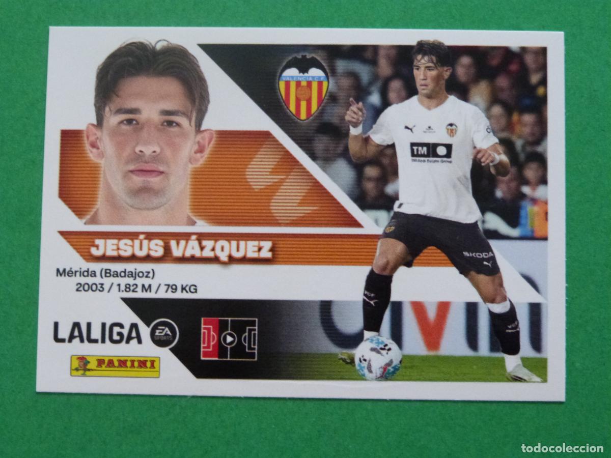 Cromos de f&uacute;tbol: CROMO FUTBOL JESUS VAZQUEZ VALENCIA C.F. SIN PEGAR N&ordm; 10 LIGA ESTE 2026-2027/26-27 PANINI