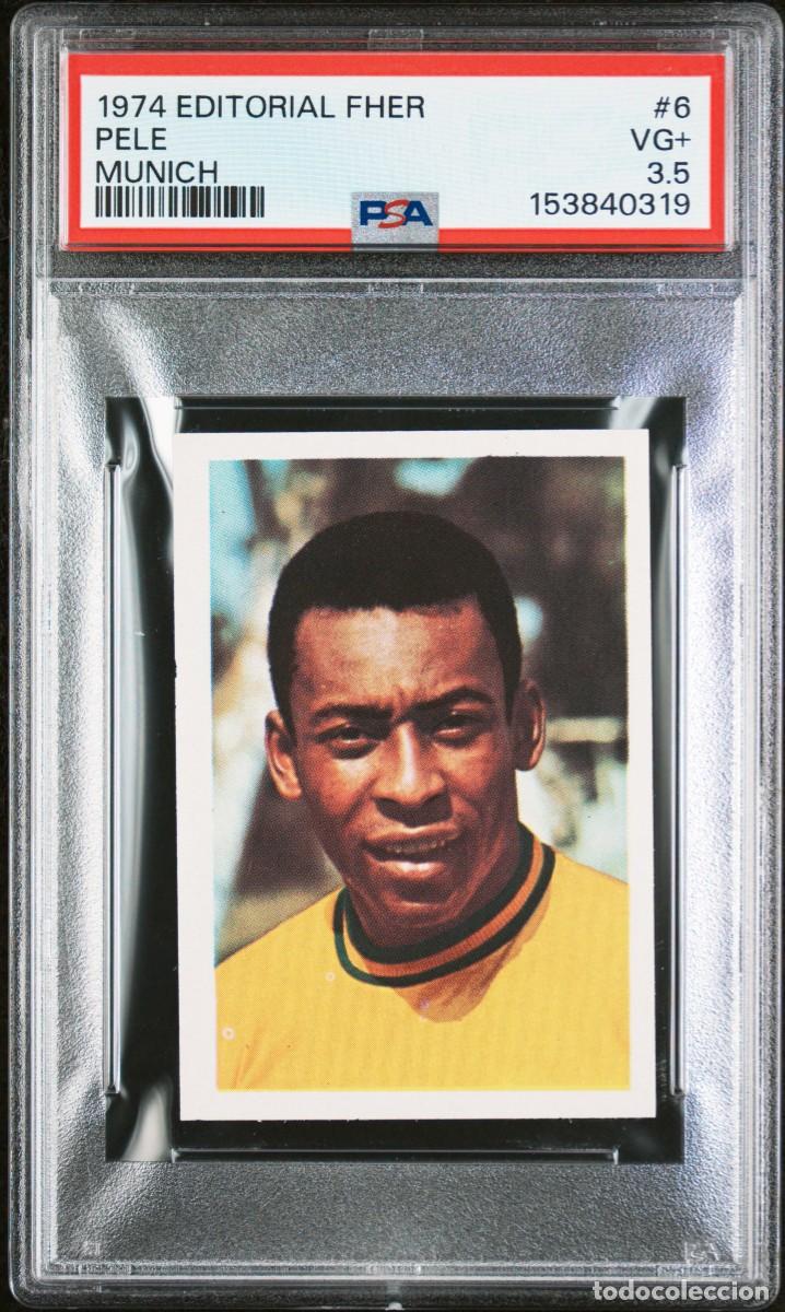 Cromos de f&uacute;tbol: Pele #6 Brasil Editorial Fher Munich 1974 Psa 3.5