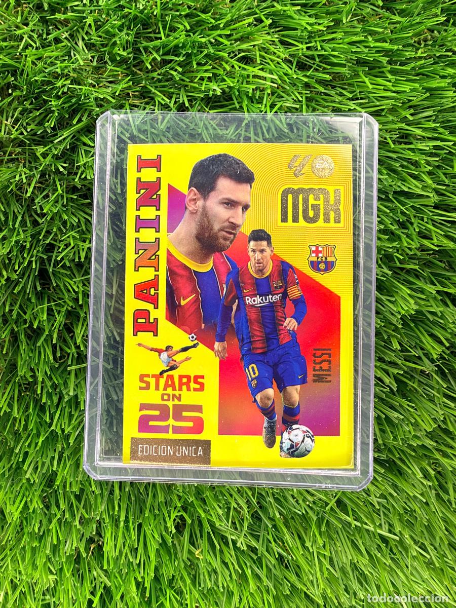 Cromos de f&uacute;tbol: N&ordm; 440 Messi Stars on 25 FC Barcelona Megacracks 26 27