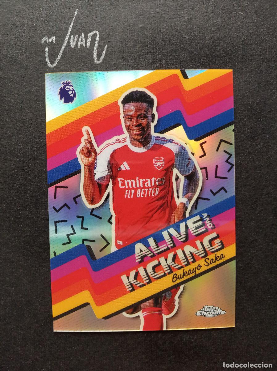 Cromos de f&uacute;tbol: AK 16 ALIVE & KICKING BUKAYO SAKA ARSENAL ⚽ TOPPS &reg; CHROME PREMIER LEAGUE 2025 2026 25 26 NUEVO