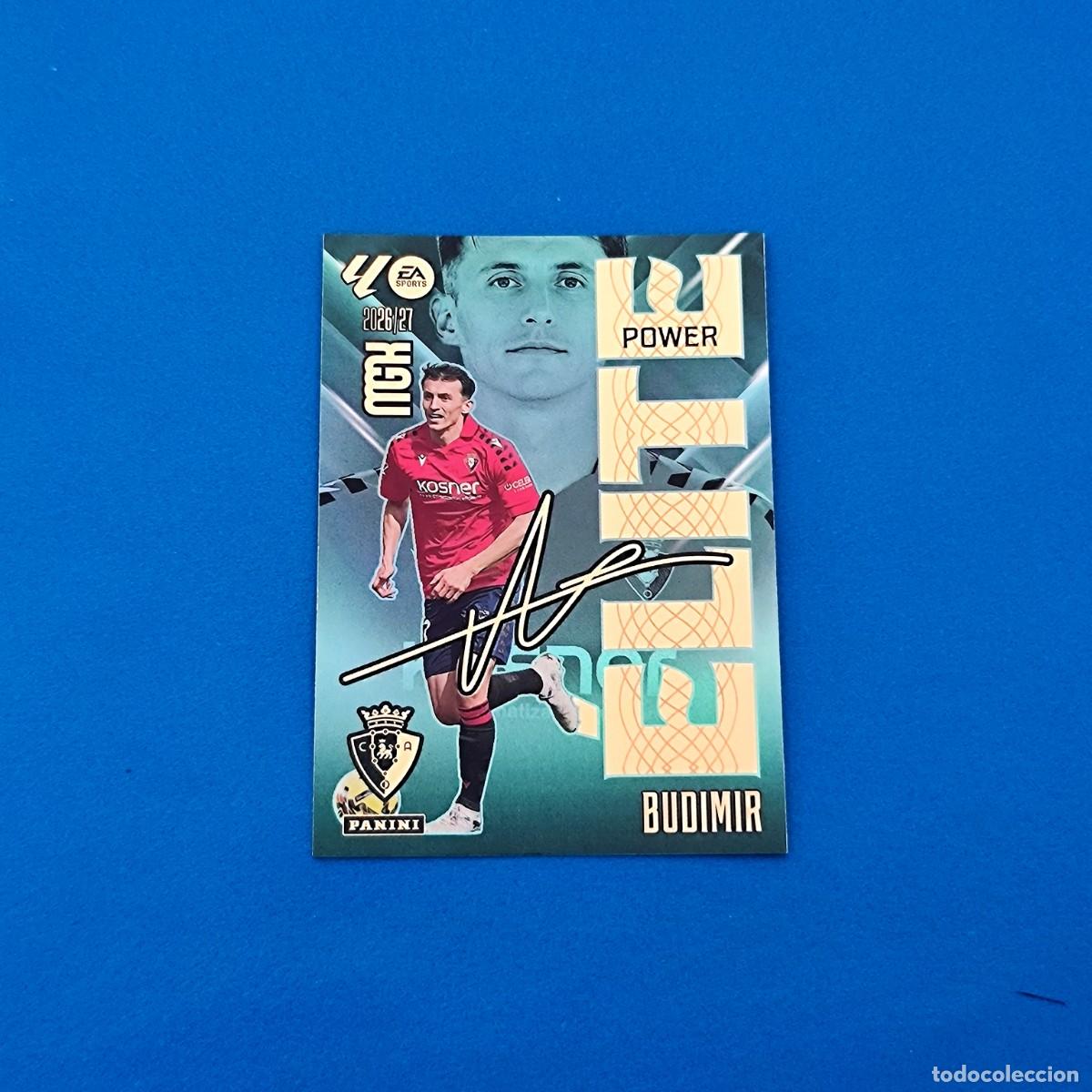 Cromos de f&uacute;tbol: Megacracks 2026 2027 / 26 27 &Eacute;lite Power Barrios Budimir Osasuna