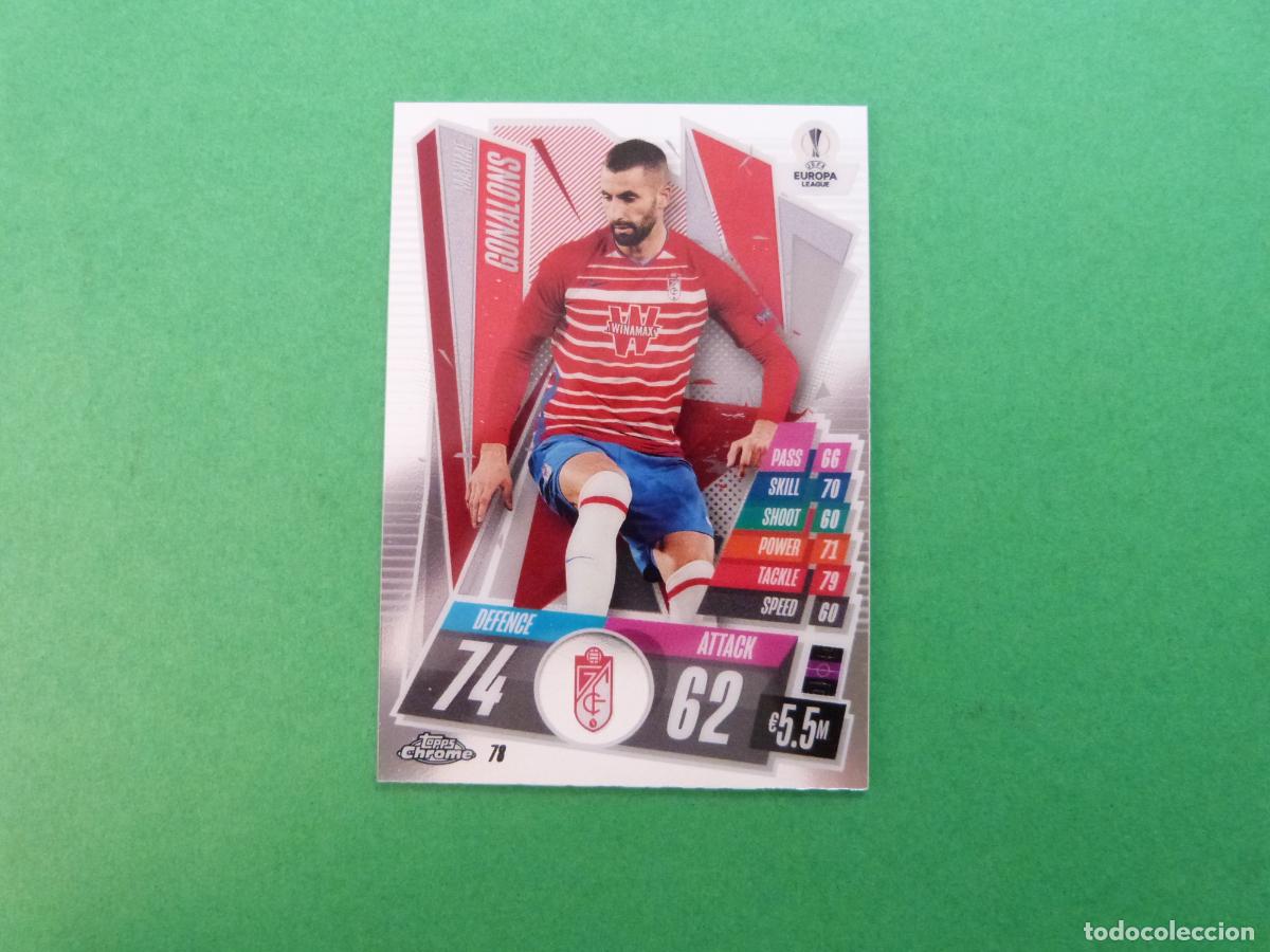 Cromos de f&uacute;tbol: TRADING CARD FUTBOL GONALONS GRANADA N&ordm; 78 CHROME CHAMPIONS LEAGUE MATCH ATTAX 2020-2021/20-21 TOPPS