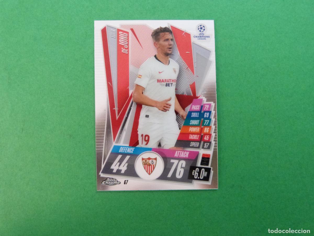Cromos de f&uacute;tbol: TRADING CARD FUTBOL DE JONG SEVILLA N&ordm; 67 CHROME CHAMPIONS LEAGUE MATCH ATTAX 2020-2021/20-21 TOPPS