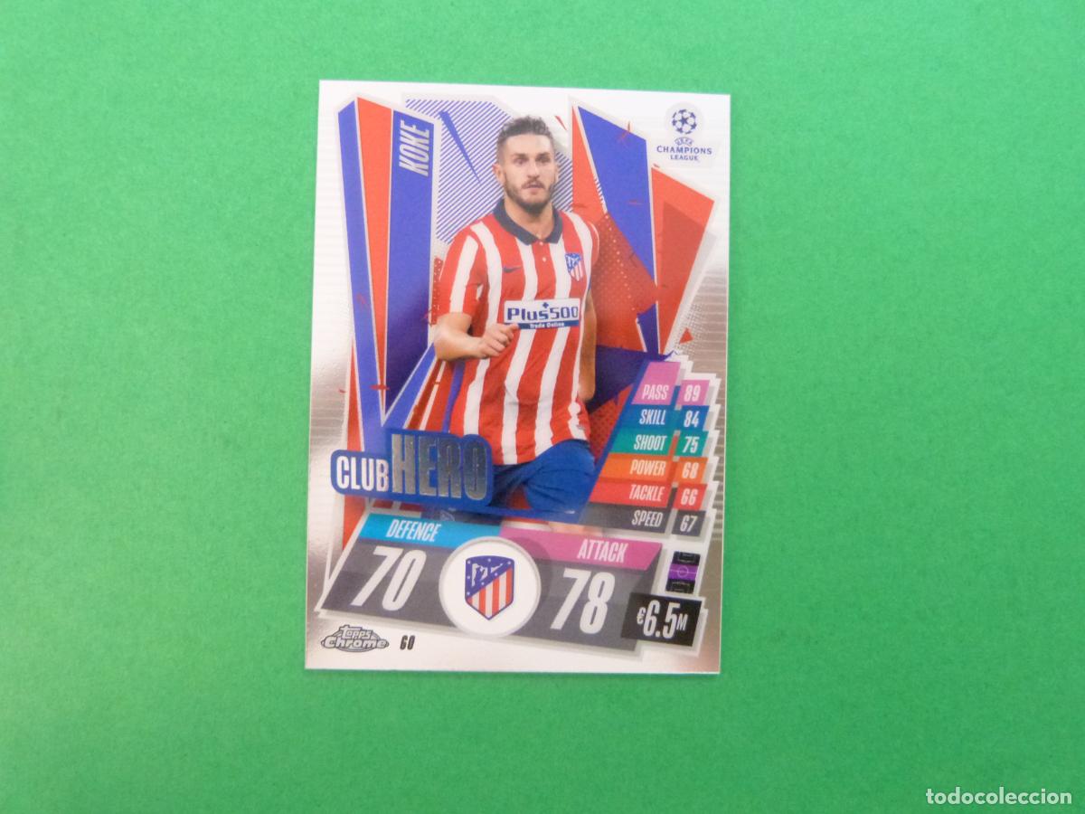 Cromos de f&uacute;tbol: TRADING CARD FUTBOL KOKE ATLETICO DE MADRID N 60 CHROME CHAMPIONS LEAGUE MATCH ATTAX 2020-2021/20-21