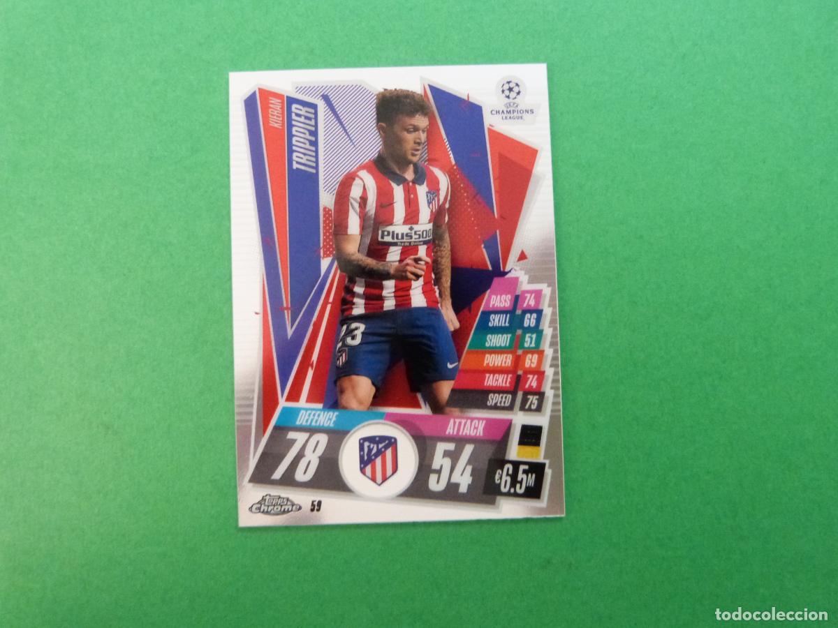 Cromos de f&uacute;tbol: TRADING CARD FUTBOL TRIPPIER ATLETICO MADRID 59 CHROME CHAMPIONS LEAGUE MATCH ATTAX 2020-2021/20-21