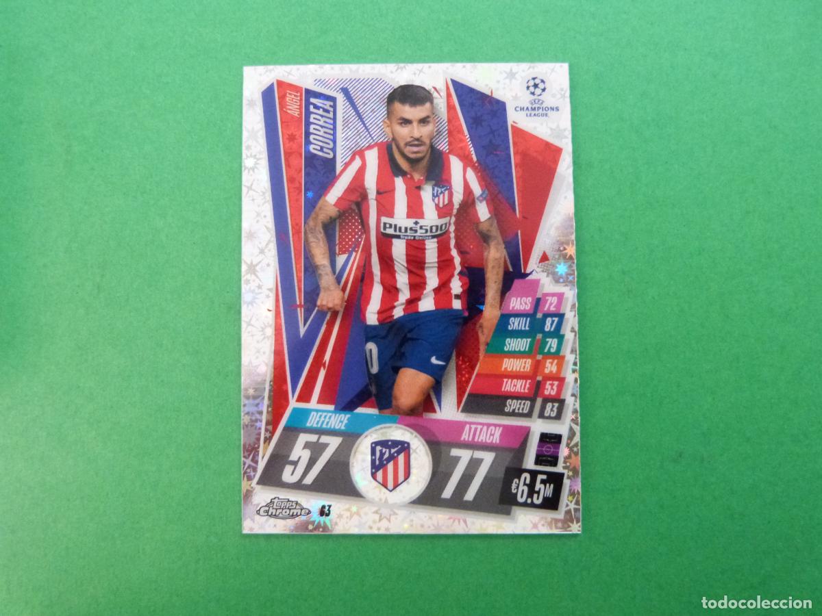 Cromos de f&uacute;tbol: TRADING CARD FUTBOL CORREA ATLETICO DE MADRID 63 CHROME CHAMPIONS LEAGUE MATCH ATTAX 2020-2021/20-21