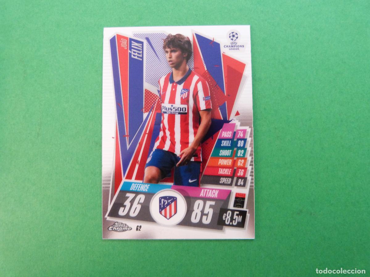 Cromos de f&uacute;tbol: TRADING CARD FUTBOL FELIX ATLETICO DE MADRID 62 CHROME CHAMPIONS LEAGUE MATCH ATTAX 2020-2021/20-21