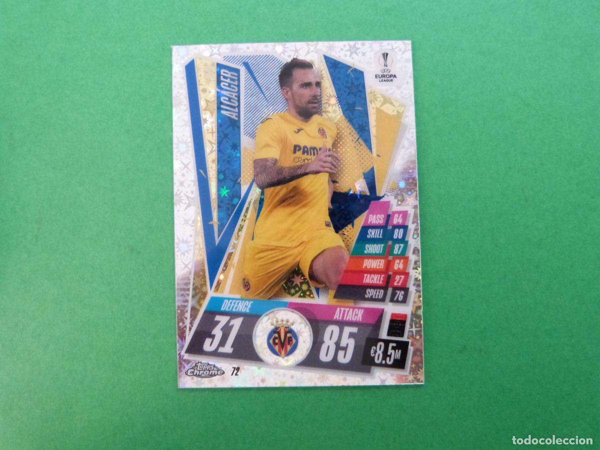 Cromos de f&uacute;tbol: TRADING CARD FUTBOL ALCACER VILLARREAL N 72 CHROME STAR CHAMPIONS LEAGUE MATCH ATTAX 2020-2021/20-21