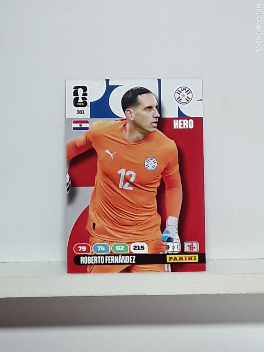 Cromos de f&uacute;tbol: ADRENALYN MUNDIAL 2026 WORLD CUP 26 ALBUM PANINI N 361 PARAGUAY ROBERTO FERNANDEZ