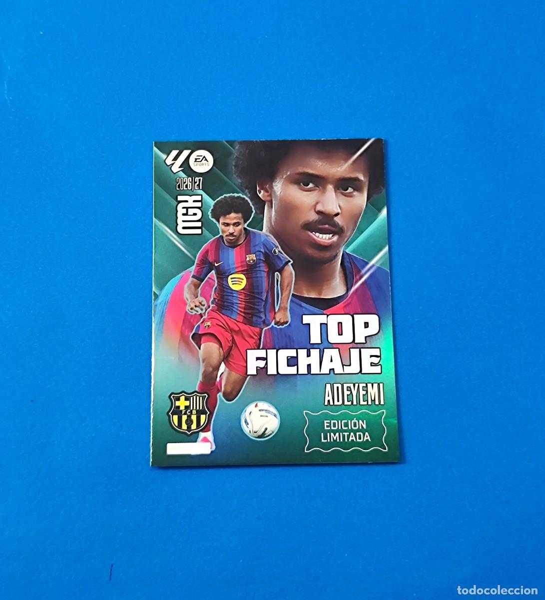 Cromos de f&uacute;tbol: Megacracks 2026 2027 / 26 27 Adeyemi Top Fichaje Edici&oacute;n Limitada Barcelona