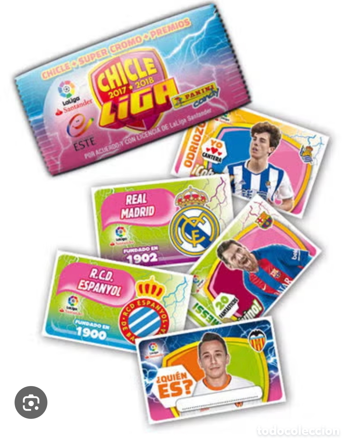 Cromos de f&uacute;tbol: Colecci&oacute;n Completa chicle liga este 17/18
